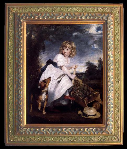 framed  Sir Joshua Reynolds Master Henry Hoare as The Young Gardener, Ta060